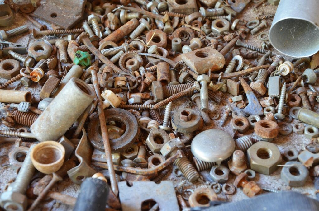 rusty nuts and bolts